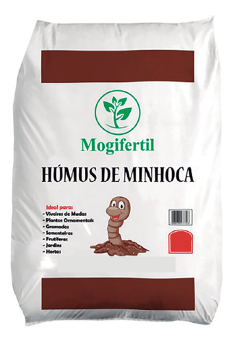 Fertilizante Orgânico Húmus De Minhoca 10kg Adubo Mogifertil