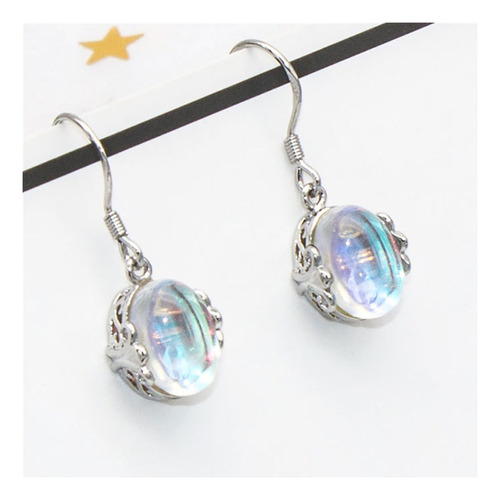 Xc Pendientes Redondos De Cristal Vintage Para Mujer