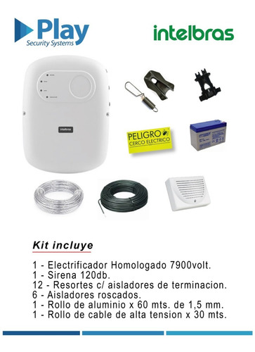 Kit Cerco Eléctrico 6 Hilos 10 Mts. Lineales P/instalar