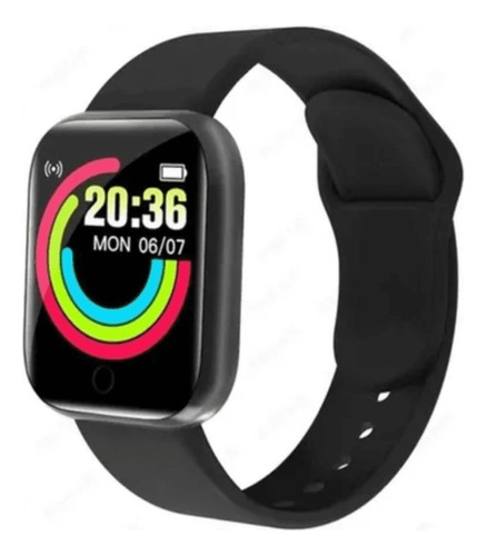 Smartwatch D20 Y68 Y68 1.3  Caja 44mm De  Abs  Negra