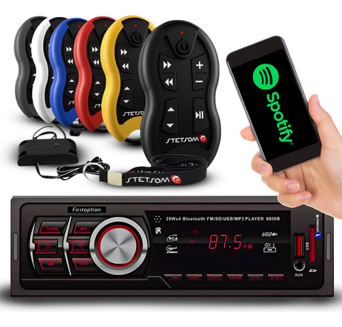 Radio Automotivo Sem Toca Cd Mp3 Bluetooth + Controle 500m