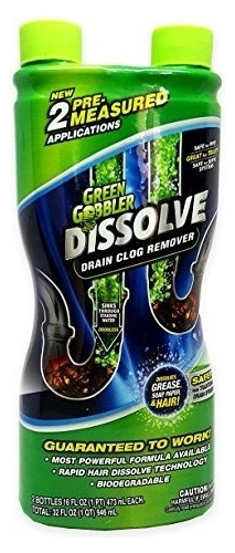 Verde Pavo Dissolve Líquido De Pelo Y Grasa Clog Remover / D