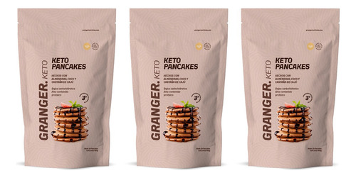 Granger X3 Pancake Keto Vainilla Proteína Suplemento 400g 3c