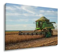 Comprar Quadro Decorativo Grande Tela Canvas Agropecuária 130x90cm Cor Colheitadeira 02 Cor da armação Tecido Sobre Tela