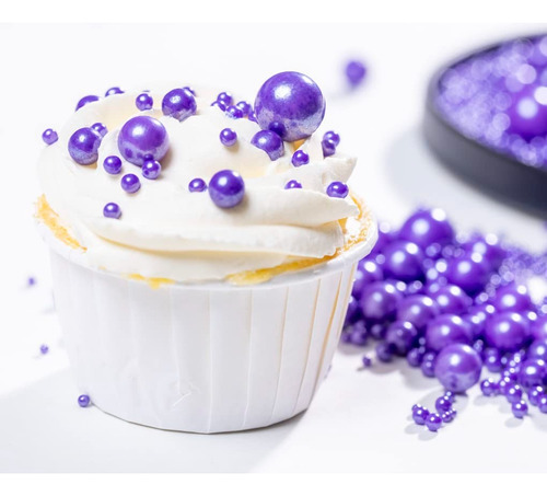 Sprinkles Perla Morada Tt-box Comestibles Multitamaños Paste