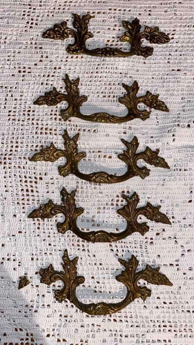 Par De Tiradores Franceses Antiguos Bronce Popi31