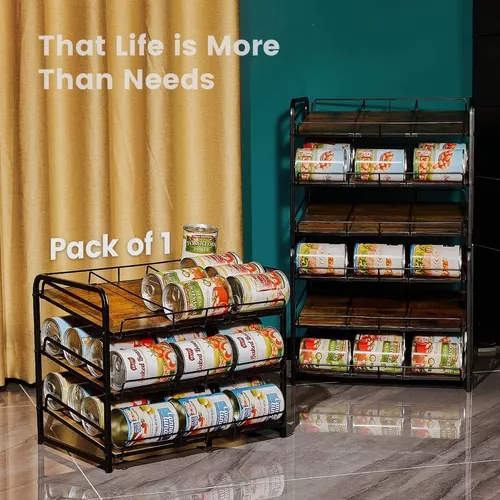 Estante Organizador Para Cocina Organizador Para latas 3 Niveles Apilables, Moda de Mujer