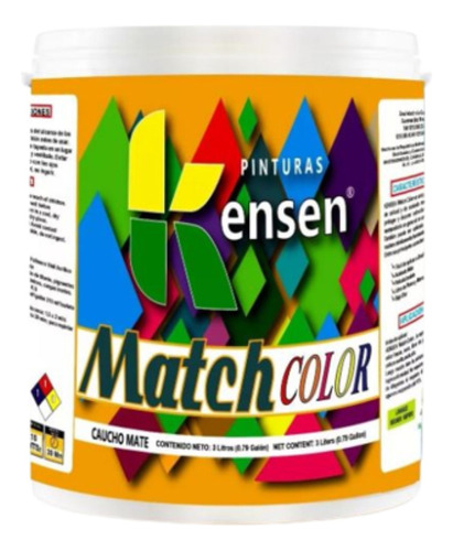 Pintura Caucho Mate Matchcolor Blanco Galon Marca Cedancolor