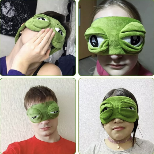 Cómodo Antifaz Mascara Para Dormir Divertido Diseño De Rana