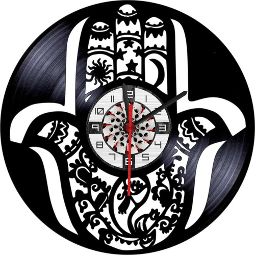 Reloj En Disco Lp/ Vinyl Clock Mandalas Yoga