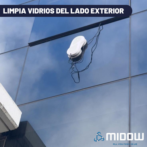 Robot Limpia Vidrios Inteligente Midow Interior Exterior 90w Con Deposito De Liquido Control Remoto O App