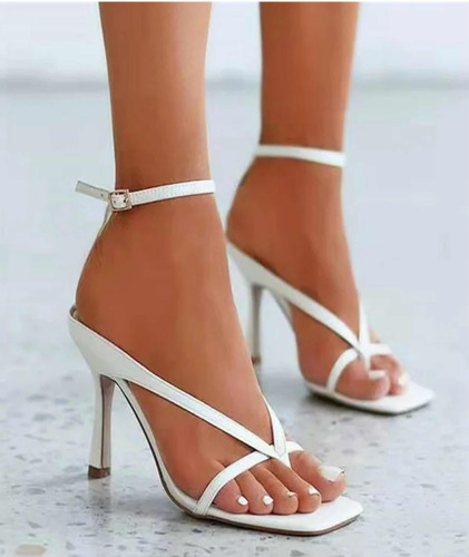 Sandalias De Vestir Novia Blancas Talle 40 Tacos