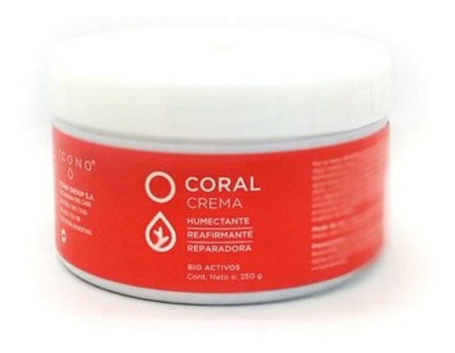 Icono Crema Coral 250 Gr. Humecta Ilumina Efecto Tensor