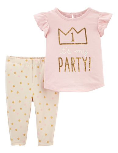 Set 2pc Pantalon Cumpleaños Algodon Carters 1n089510