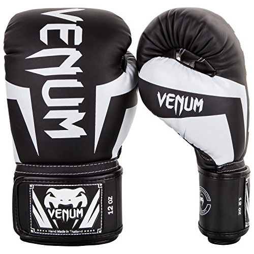 Guantes De Boxeo Venum Elite Para Hombres, Negro/blanco, 10o