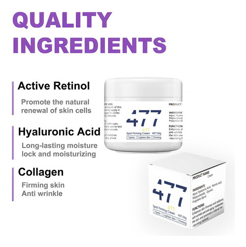 Crema Reafirmante Hidratante Y Reafirmante De 50 G, Para Rea