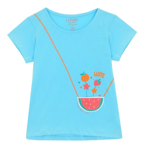 Playera Blusa De Niña Mod.016-1208al Marca Losan®