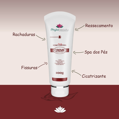 Creme Para Pés Descascando E Ressecados Hidratante Com Uréia