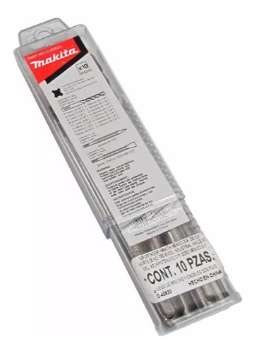 Kit De Cinceles Y Brocas Sds Plus Makita D-45820 10 Piezas- (Usado)