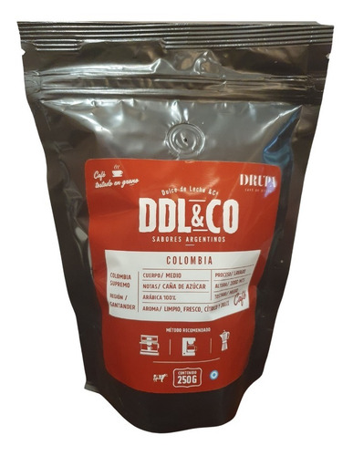 Imagen 1 de 3 de Cafe Tostado En Grano De Colombia 250gr - Ddl&co. Caba Y Gba