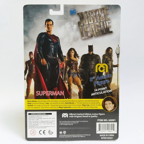Superman Henry Cavill Justice Leage Dc 8 Pulgadas Mego