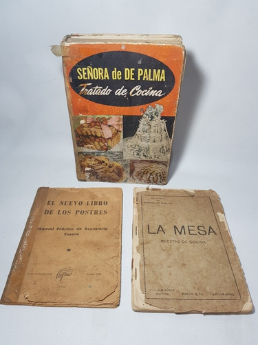 Antiguos Y Raros Libros Cocina Lote X 3 Mag 58445