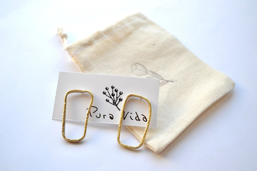Imagen 2 de 9 de Aros Organicos Dorados, Bronce Y Plata, Minimalista, Regalo