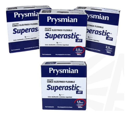 Cable Unipolar Superastic Prysmian 2.5 X300mts Y 1.5 X100mts