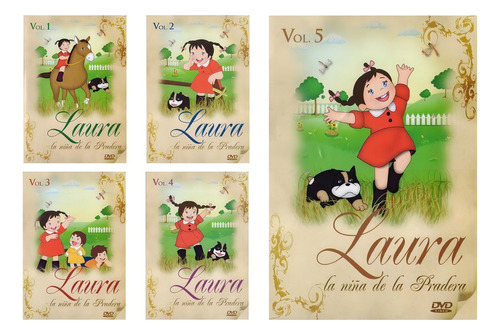 Laura La Niña De La Pradera Volumen 1 2 3 4 5 Paquete Dvd