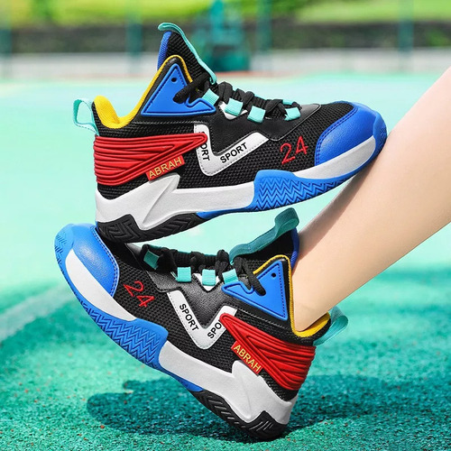 Zapatillas De Baloncesto Transpirables De Punto Para Niños