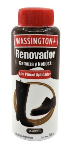 Renovador Wassington Gamuza Y Nobuck Negro / Marrón 80 Cc