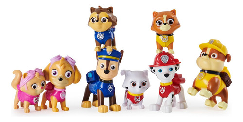 Paw Patrol Catastrofe Gatuna Original 8 Muñecos
