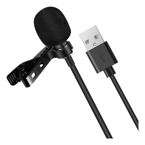 Micrófono Lavalier Solapa Pechero Usb Pc Laptop 