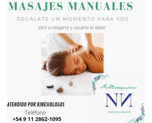 Masajes Descontracturantes / Relajantes Por Prof De La Salud