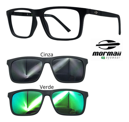 Oculos Mormaii Swap 4 6112 Com 2 Clipons - Escolha As Cores