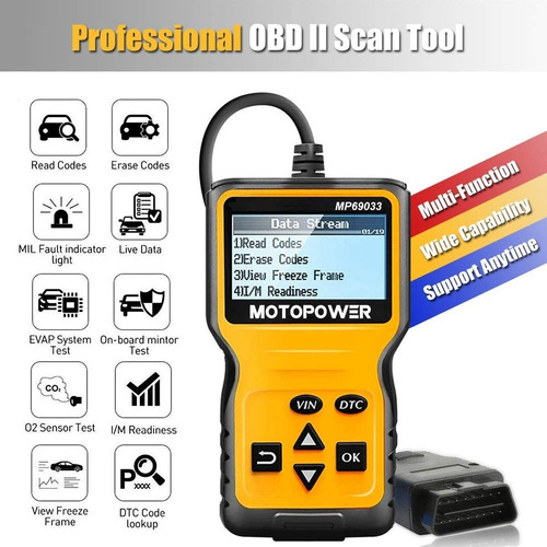 Escáner Automotriz - Motopower Mp69033 Car Obd2