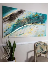 Comprar Cuadros Decorativos Modernos Texturados Pintados A Mano Living Cerezos Flores