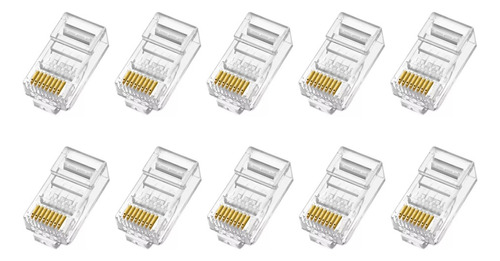 Conector Ficha Rj-45 Cable Utp Pack X 10 Unidades         Ba