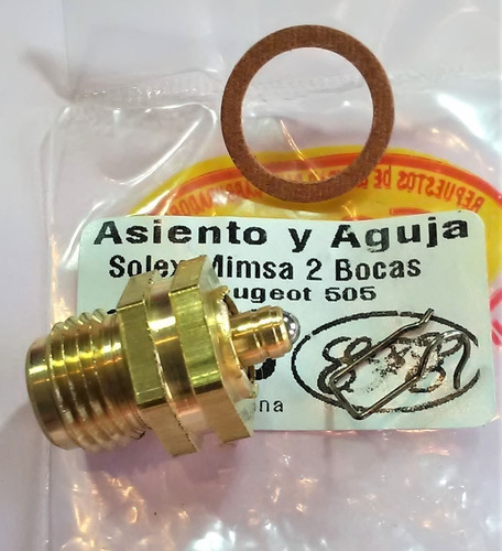 Asiento Y Aguja Carburador Solex Mimsa 2 Bocas Peugeot 505
