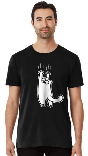 Remera Gato Colgado Hanging Cat I Love Cats / Unisex