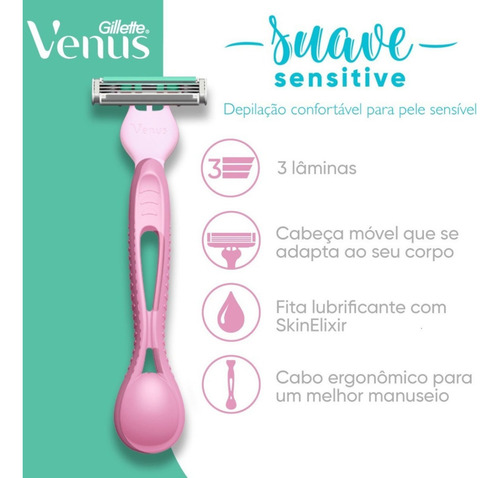 Gillette Venus Depilão Suave Sensitive Leve 4 Pague 3 Und