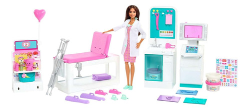 Barbie Clínica Médica Incluye Muñeca Original Mattel Nueva