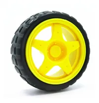 Comprar Nueva Rueda De Goma De 66 Mm Para Motor Arduino Robotica