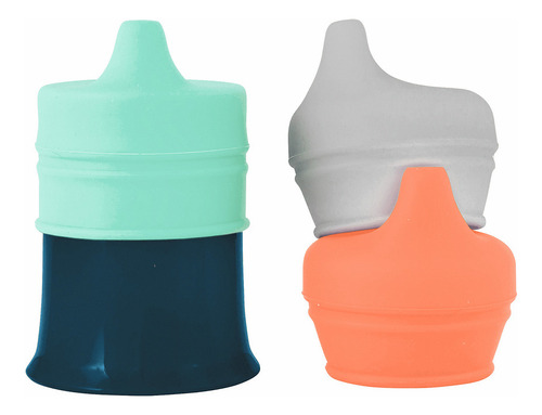 Vaso Y Tapas De Silicona Para Beber Agua Boon B11404 Color Mint Snug Spout