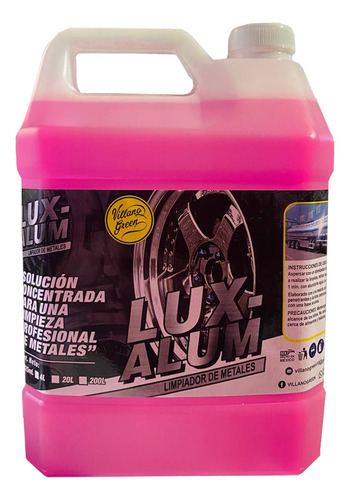 Limpiador Rines Metales Quita Suciedad Lux Alum 4lts Color Rosa