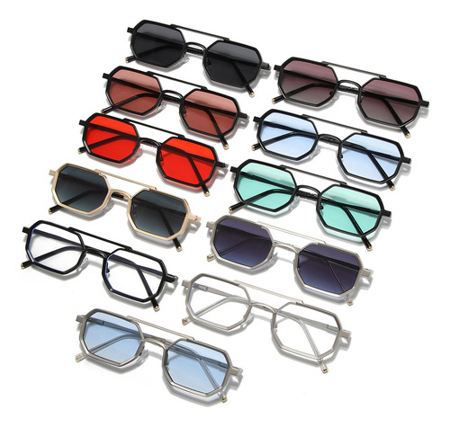 Gafas De Sol De Metal, Gafas De Sol A La Moda, Dobles