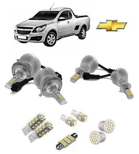 Kit 11 Lampadas Super Led Farol+milha+smd Montana Fc Simples
