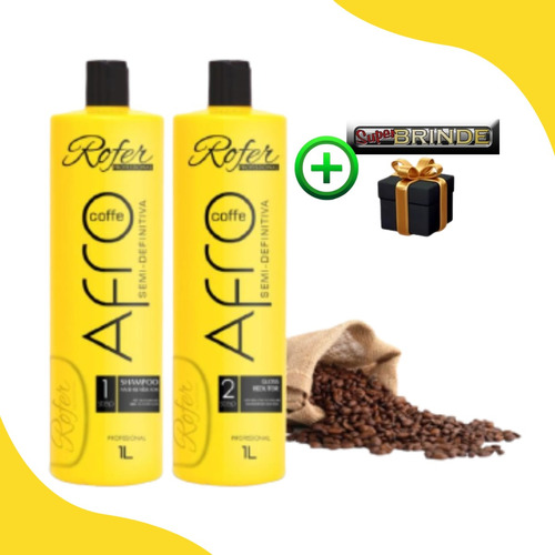 Kit Semi Definitiva C/ Formol Afro Coffee Rofer + Brinde