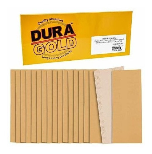 16 Lijas Dura-gold 11.4cm X 28cm Grano 180
