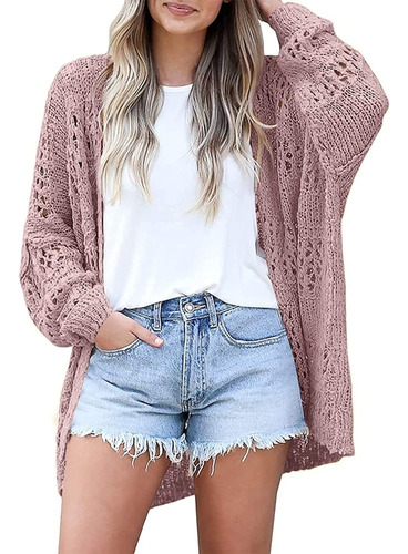 Cárdigan De Verano Oversize Tejido A Crochet Para Mujer